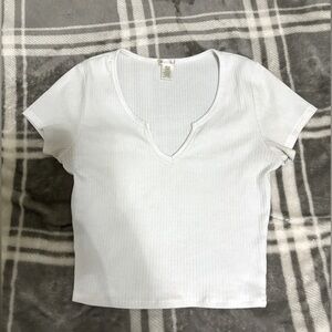 Bozzolo Cropped White Blouse